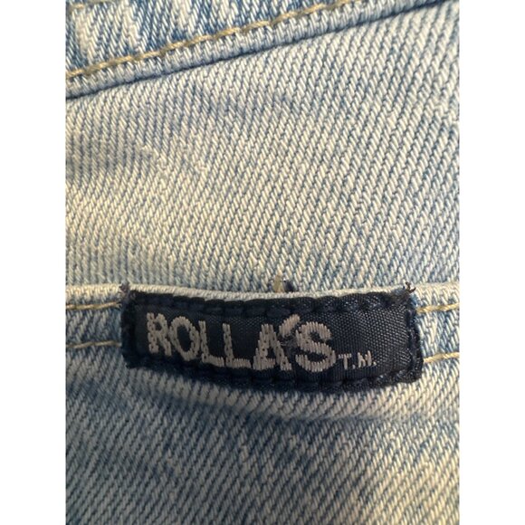 Rollas High Size 28 Rise Slim Dusters Jeans Light Blue Denim - Picture 5 of 13